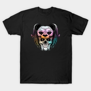 Scary Gothic Panda Skull T-Shirt